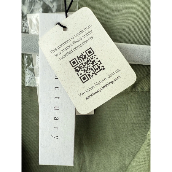 Women's Sanctuary Baja Tie Shirt, Size L, Green - Picture 6 of 9